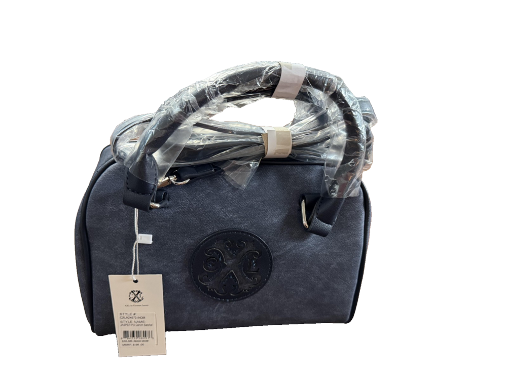 CXL by Christian Lacroix Jasper Satchel Womens Indigo Denim PU Top Handle Bag